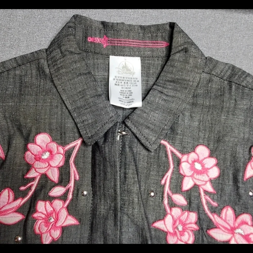 Disney Mulan Pink‎ Floral Embroidered Jumpsuit